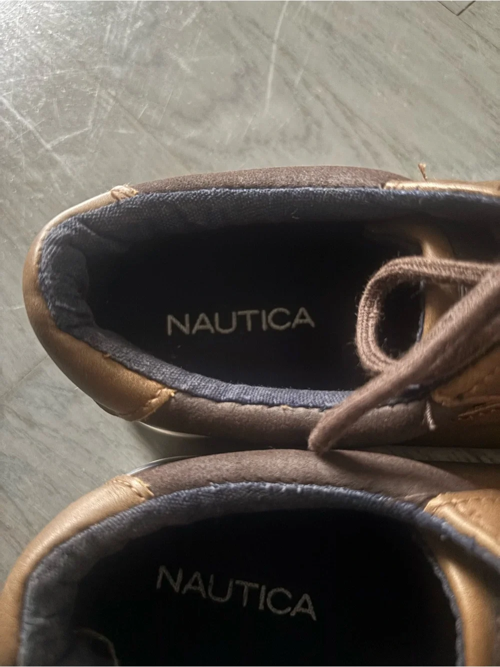 Nautica Brown Lace-Up Casual Sneakers